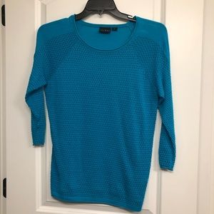Tribal teal sweater